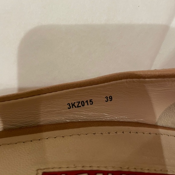 Prada Leather and Cork Nude Wedge with Bow and Trim Accent Size 39 with box - Picture 4 of 5